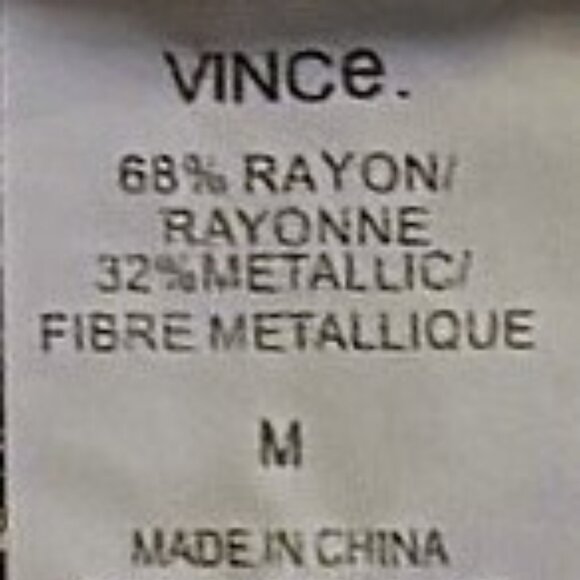 Vince Metallic V-Neck Short- Sleeved Sweater - Picture 9 of 9